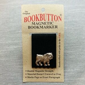 New Handcrafted Pewter Pug Bookbutton Magnetic Bookmaker